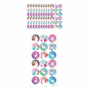 PEGATINAS DIVERTIDAS - UNICORNIO - 18 PEGATINAS POR HOJA (10 uds.)