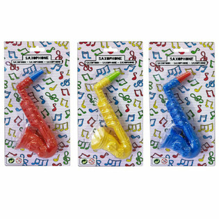Saxof&oacute;n de Juguete - 16 cm - Colores Surtidos - Pack de 12 en Cart&oacute;n