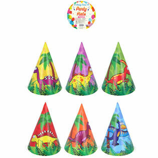 GORROS DE FIESTA DINOSAURIO MIX (120 UNIDADES)
