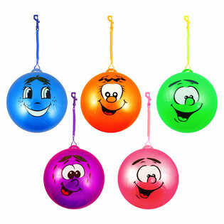 Pelota Bungee de Smiley con Cordón Ø 23 cm (24 uds.)