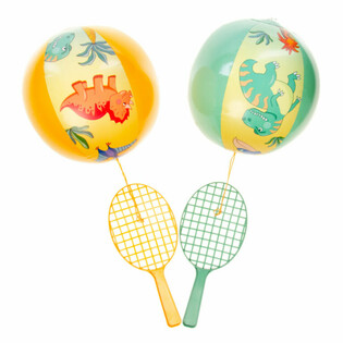 Raqueta de P&aacute;del con Pelota - Dinosaurio (12 uds.)