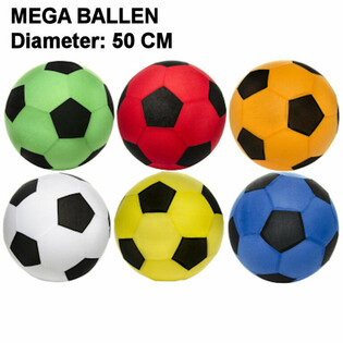 PELOTAS GIGANTES - DI&Aacute;METRO: 50 CM - EXPOSITOR COLORES MIXTOS (12 ud.)
