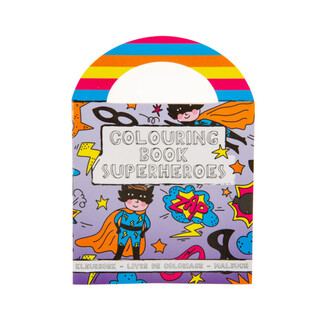 Libritos de Colorear de Superh&eacute;roes con Pegatinas (48 uds.)