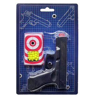 Pistola de Bolas BB Gun 13cm en cart&oacute;n [ < 0.08J ] (6 uds)
