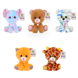 Peluches de animales sentados - 15 cm - Diseños surtidos (10 uds.)