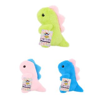 DINOSAURIO DE PELUCHE - 17CM DE ALTO - COLORES MIXTOS (12 uds.)