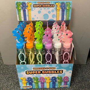 Pomperos de Unicornio y Dinosaurio - 120ml - 24 Unidades