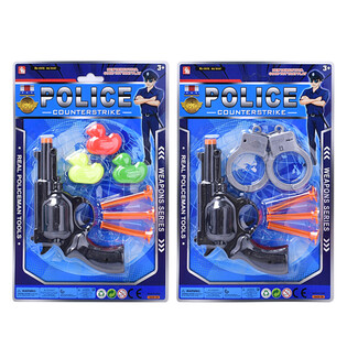 Set de juego de polic&iacute;a en bl&iacute;ster - 2 modelos surtidos (6 unidades)