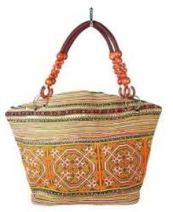 Ref: 97738 - Bolso de cuentas B-FAIR Marrón/Arcoíris (1 ud)