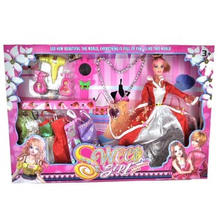 Gran set de muñeca con diversos accesorios