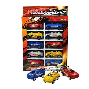 Set de 10 coches de juguete en caja